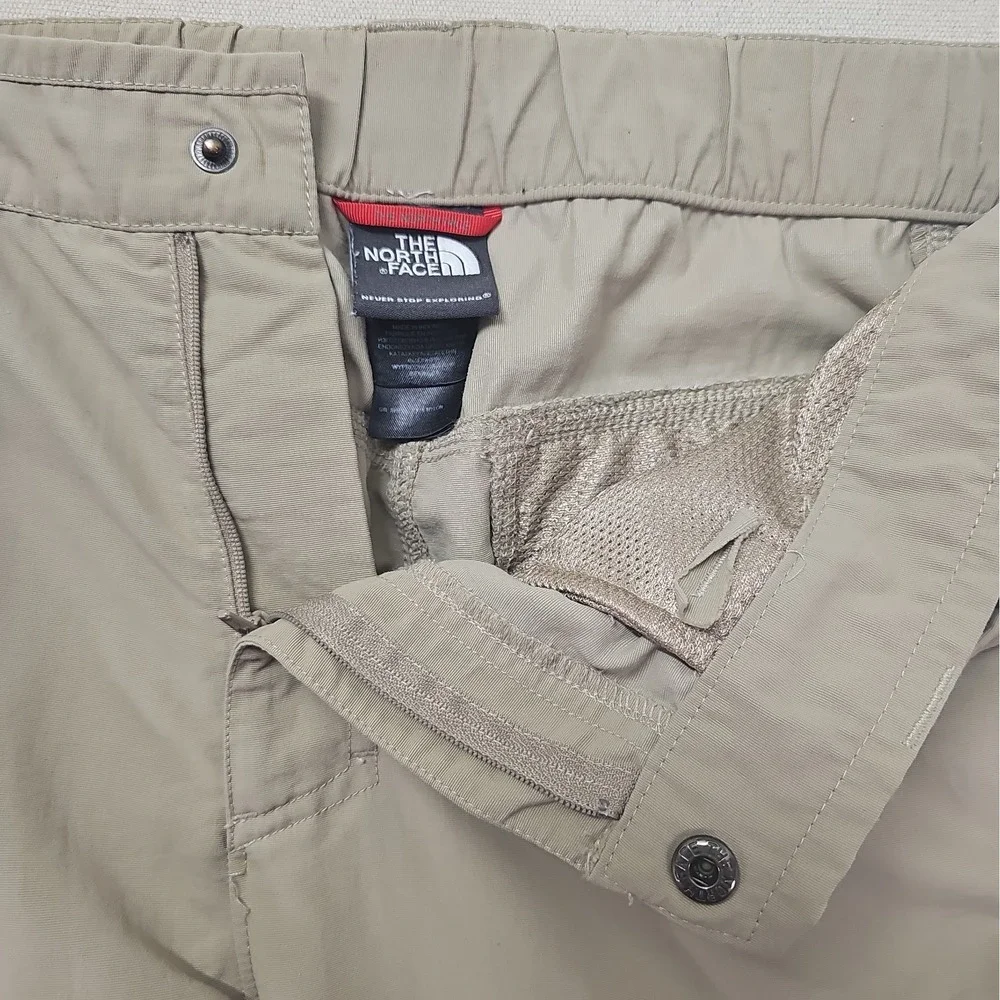 The North Face Pants Men's Medium Beige Nylon Convertible Hiking Outdoor NO BELT
